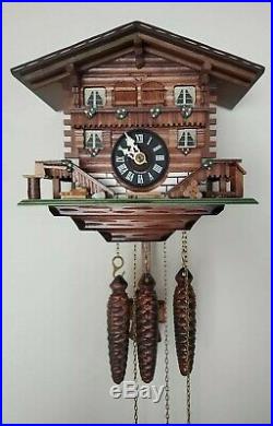Hubert HERR Black Forest German Wood Musical Cuckoo Clock WithTag Docs Edelweiss