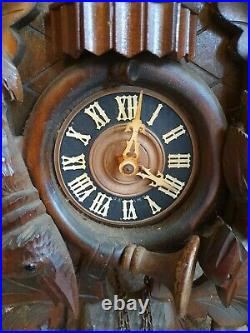 Huge Antique Black Forest Rotating Musical Cuckoo Clock for restoration