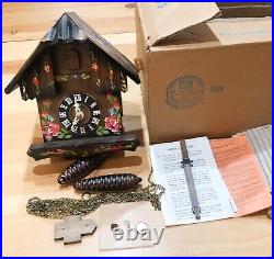 In Box Hubert Herr Black Forest Cuckoo Clock Hand Painted West Germany