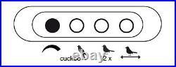 KOOKOO Birdhouse White, Modern Design Cuckoo Clock with 12 Natural Bird Voice