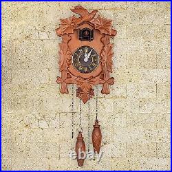 Kendal Cuckoo Clock Battery Powered Handcrafted Wood in Brown Finish