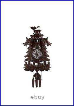 Kendal Vivid Large Deer Handcrafted Wood Cuckoo Clock with 4 Dancers Dancing