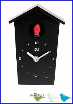 Kookoo Birdhouse Mini NewithBoxed Black Modern Design Cuckoo Clock Many Extras