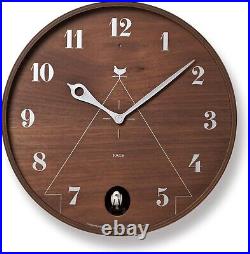 LC17-14 BW Lemnos Wall Cuckoo Clock Pace Analog Wooden Frame Brown Color New