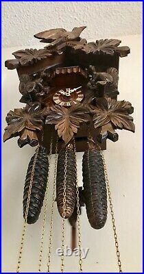 Large 8 Day 3 D Carving Musical Cuckoo Clock