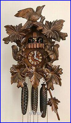 Large 8 Day 3 D Carving Musical Cuckoo Clock