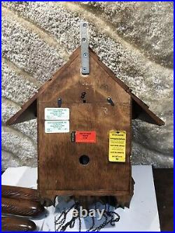 Large 8 Day Germany Strike Cuckoo Clock, Swiss Musical, 3 Wood Weight Driven