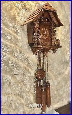 Large 8 Day Germany Strike Cuckoo Clock, Swiss Musical, 3 Wood Weight Driven