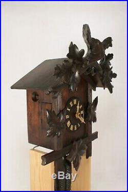 Large Antique Working Wall Hanging Cuckoo Clock By Gordian Hettich Sohn. G. H. S