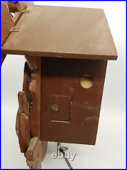 Large Hubert Hurr Black Forest German Double Weight Carved Cuckoo Clock