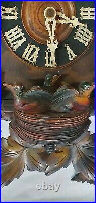 Large Musical Black Forest Cuckoo Clock For Restore Johan Huggler