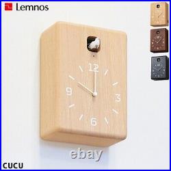 Lemnos CUCU Cuckoo Clock Desk Wall Wood Brown LC10-16 BW NEW Japan #1606
