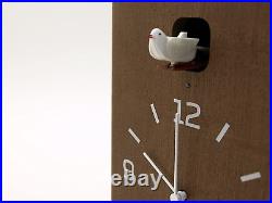 Lemnos CUCU Cuckoo Clock Desk Wall Wood Brown LC10-16 BW with Light Sensor Japan