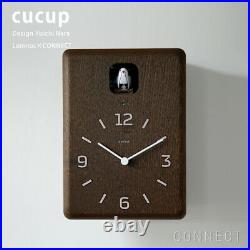 Lemnos CUCU Cuckoo Wall Clock Natural LC10-16 3 Light Sensor Wood Made in Japan