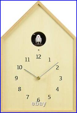 Lemnos Cuckoo Clock Analog Birdhouse Natural NY16-12 NT 18.1×26.8×9.8cm New