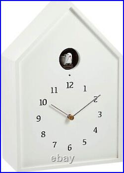 Lemnos Cuckoo Clock Analog Birdhouse White NY16-12 WH NEW from Japan