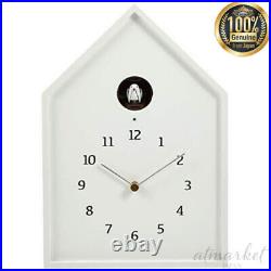 Lemnos Wall Clock Birdhouse Clock White NY16-12 WH from Japan New AA2780