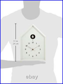 Lemnos Wall Clock Birdhouse Clock White NY16-12 WH from Japan New AA2780
