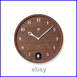 Lemnos Wall Clock PACE Analog Cuckoo Wooden Frame Natural Wood Brown LC17-14 BW