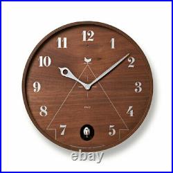 Lemnos Wall Clock Pace Analog Cuckoo Brown LC17-14 BW