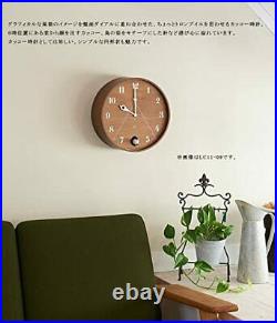 Lemnos Wall Clock Pace Analog Cuckoo Crate Natural color Wood LC17-14