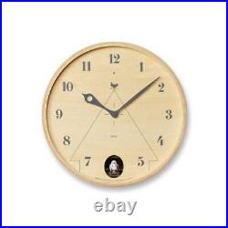 Lemnos Wall Clock Pace Analog Cuckoo Crate Natural color Wood LC17-14 25.4cm