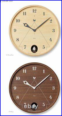 Lemnos Wall Clock Pace Analog Wooden Frame Brown Color Wood LC17-14 BW Japan