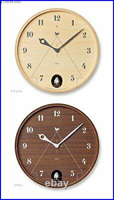 Lemnos Wall clock Cuckoo analog wood frame natural color LC17-14BW