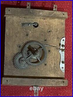 Lot Of 2 Antique Wood Plate Black Forest Cuckoo Clock Movement Repair Project