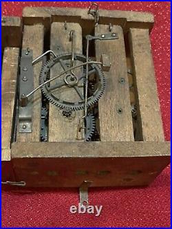 Lot Of 2 Antique Wood Plate Black Forest Cuckoo Clock Movement Repair Project