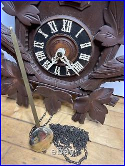 Lot Of 2 Vintage Black Forest and Mushrooms German Cuckoo Clocks PARTS ONLY