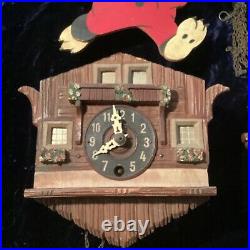 Lot of 4 Antique Vintage Clocks Cuckoo & Character Clocks