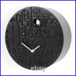 METROPOLIS black Futuristic Design Cuckoo Clock