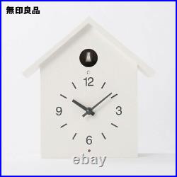 MUJI Mechanical Cuckoo Wall or Put Clock Large White Japan Light Sensor