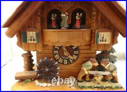 Mechanical Cuckoo clock with dancers to music and 2 automations Needs some help