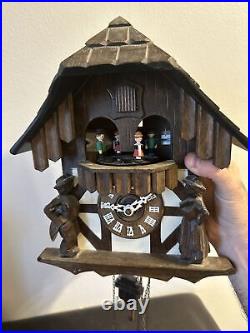 Mechanical Cuendet Cuckoo Clock Laras Theme from Dr Zhivago Edelweiss 3741-42