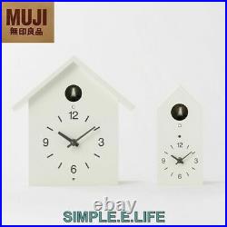 Muji Japan White Cuckoo Clock Handmade Bellows With Tracking