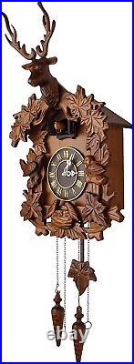 NEW IN BOX Kendal LRG Handcrafted Wood Cuckoo Clock Deer Head w Antlers. MX015-2