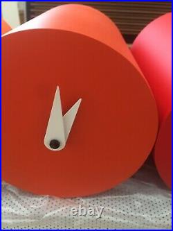 NEW Progetti Tris Italian Cuckoo Clock Red Orange STUNNING FREEPOST
