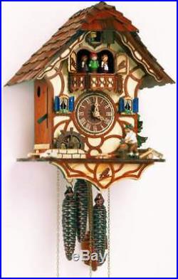 (New!) 30-Hour Musical Cuckoo Clock Wood Chopper Water Mill Wheel Schneider