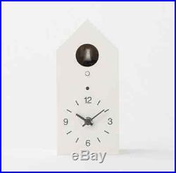 New MUJI Mechanism of Cuckoo Clock Small White Wall Clock Table Clock F/S MOMA