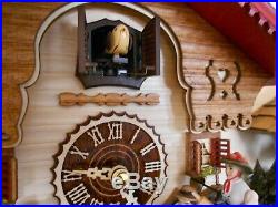 New Original Black Forest Cuckoo Clock, & Music+Moving Watermil+Housewife Hand