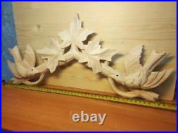 New Solid Wood Cuckoo Clock Topper Bird With Maple Leaves