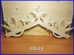 New Solid Wood Cuckoo Clock Topper Bird With Maple Leaves