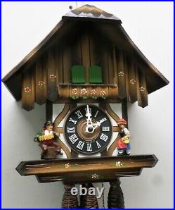 Nice German Black Forest Musical Edelweiss Serenade Swiss Chalet Cuckoo Clock