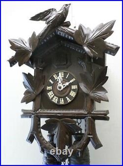 Nice Old Large Unusual German Welby Traditional 8 Day Black Forest Cuckoo Clock
