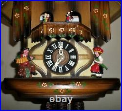 Nice Working German Black Forest Music Dancers Chalet Serenade Cuckoo Clock