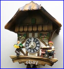 Nice Working German Black Forest Seth Thomas Swiss Chalet Serenade Cuckoo Clock