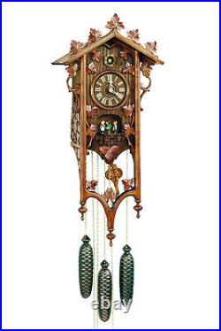 Original Black Forest Cuckoo Clock carved music dancers 8 day new