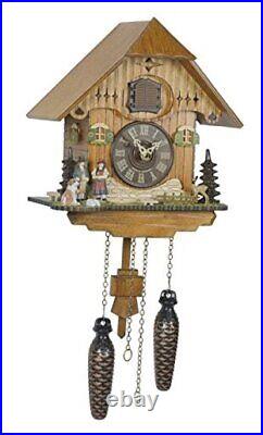 Quartz Cuckoo Clock Black Forest House, Couple TU 427 Q